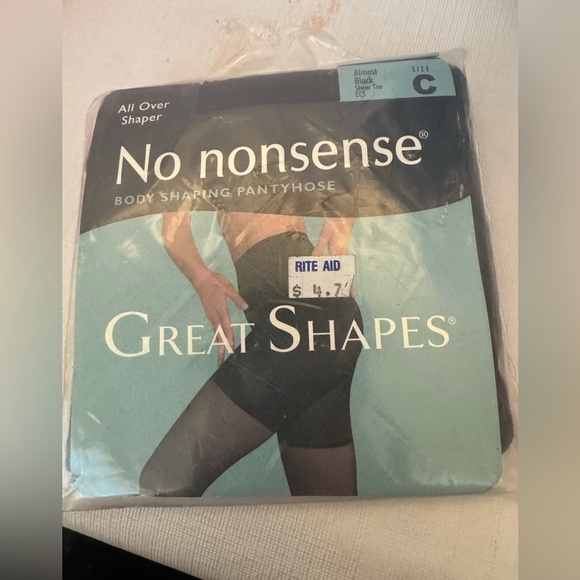 TWO pair of NEW No-Nonsense Ultra Sheer and Great Shapes Panty Hose Size C - Picture 2 of 10